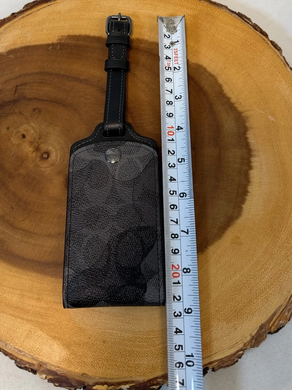 Set of 2 Coach Gray/Black Camo Luggage Tags New Retail $48 each